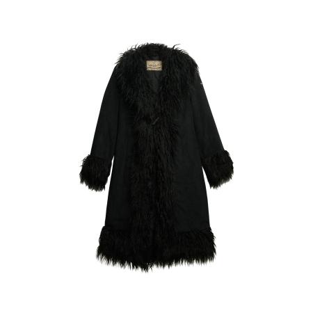 Superdry Superdry Tussenmantel Afghan zwart
