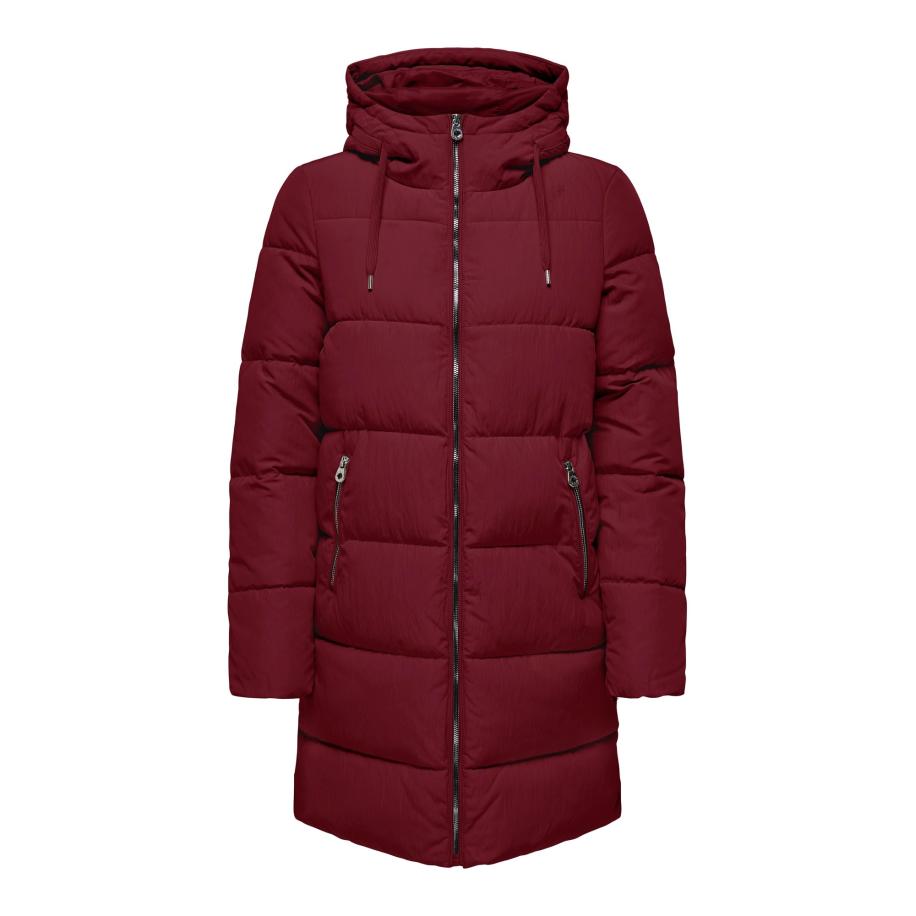 Only ONLY Wintermantel ONLDOLLY wijnrood -