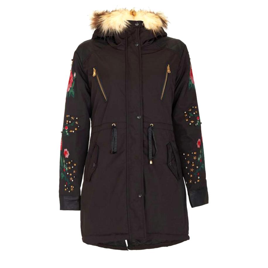 Cipo & Baxx CIPO & BAXX Tussenparka stone grey / groen / rood / zwart -