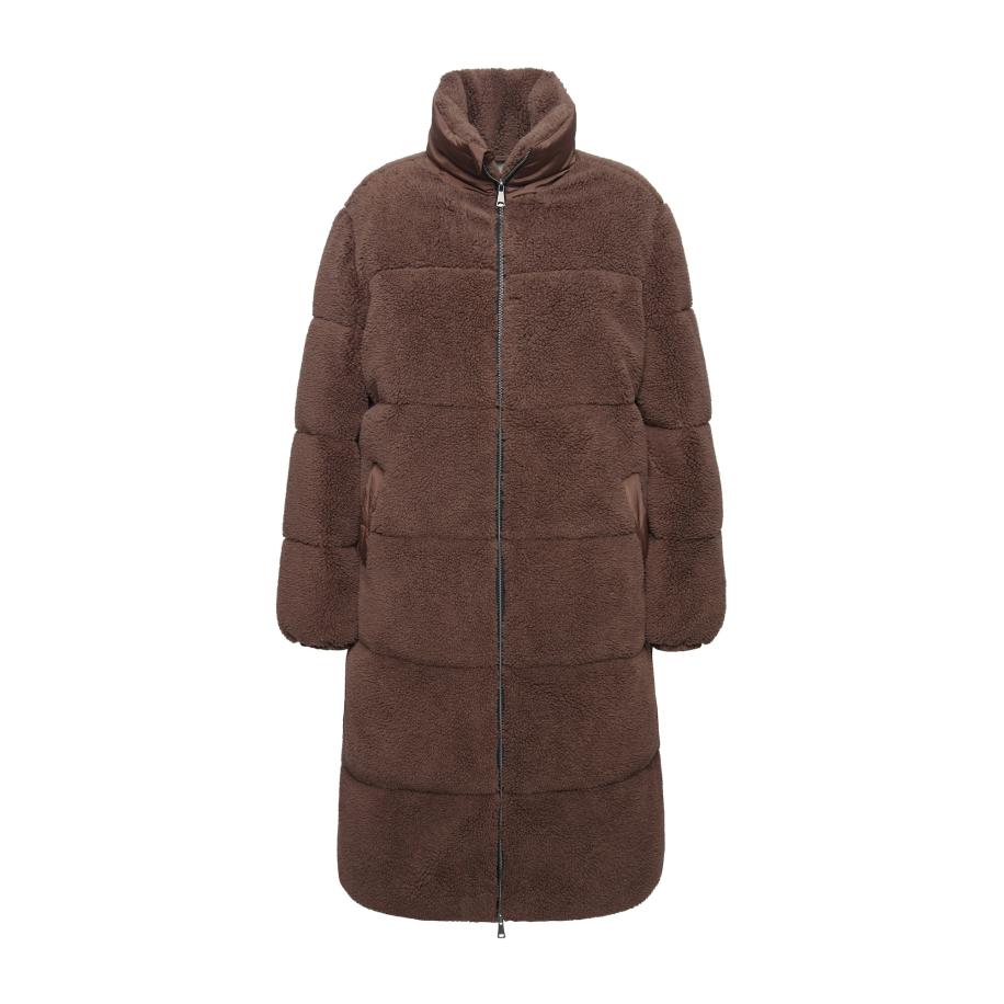 Studio Untold Studio Untold Wintermantel donkerbruin -