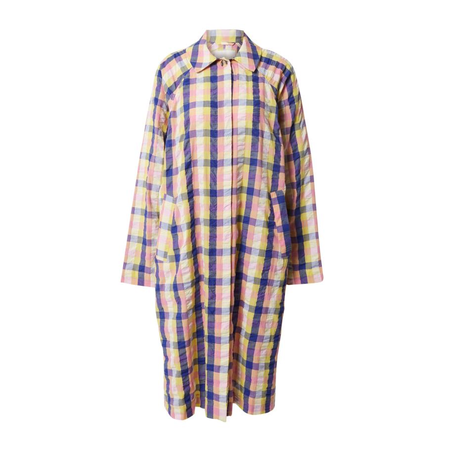 Monki Monki Tussenmantel blauw / geel / rosa / wit -