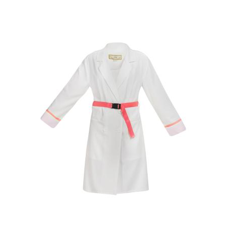 MYMO MYMO Tussenmantel neonroze / wit