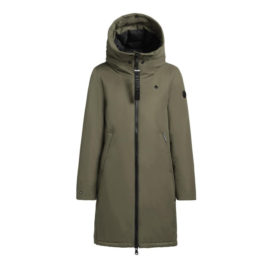Khujo khujo Wintermantel Yaak3 olijfgroen / zwart -