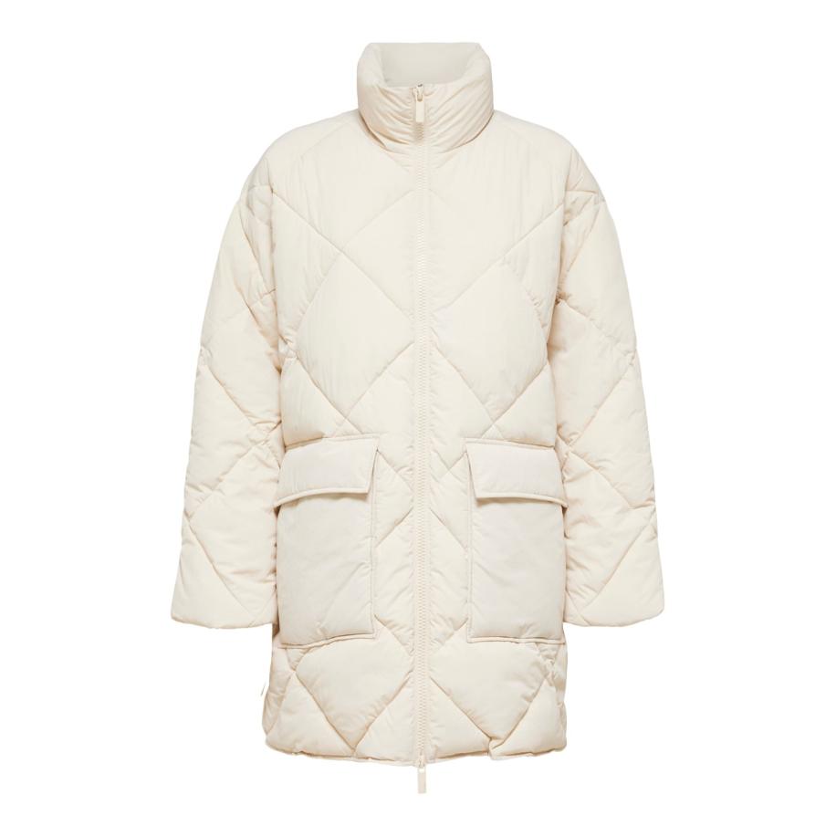 Selected Femme Selected Femme Curve Wintermantel Heidi wit -