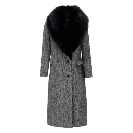 Salsa Salsa Jeans Wintermantel zwart / zwart gemêleerd