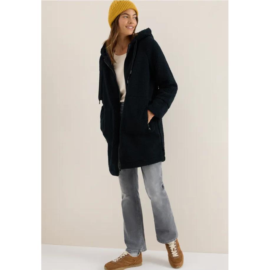 CECIL Teddyjas met capuchon Blauw