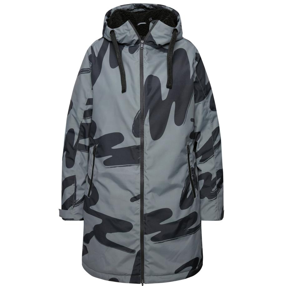 Ulla Popken Ulla Popken Functionele mantel grijs / zwart -