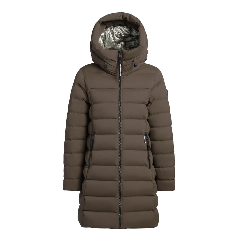 Khujo khujo Wintermantel Nekar2 donkerbruin -