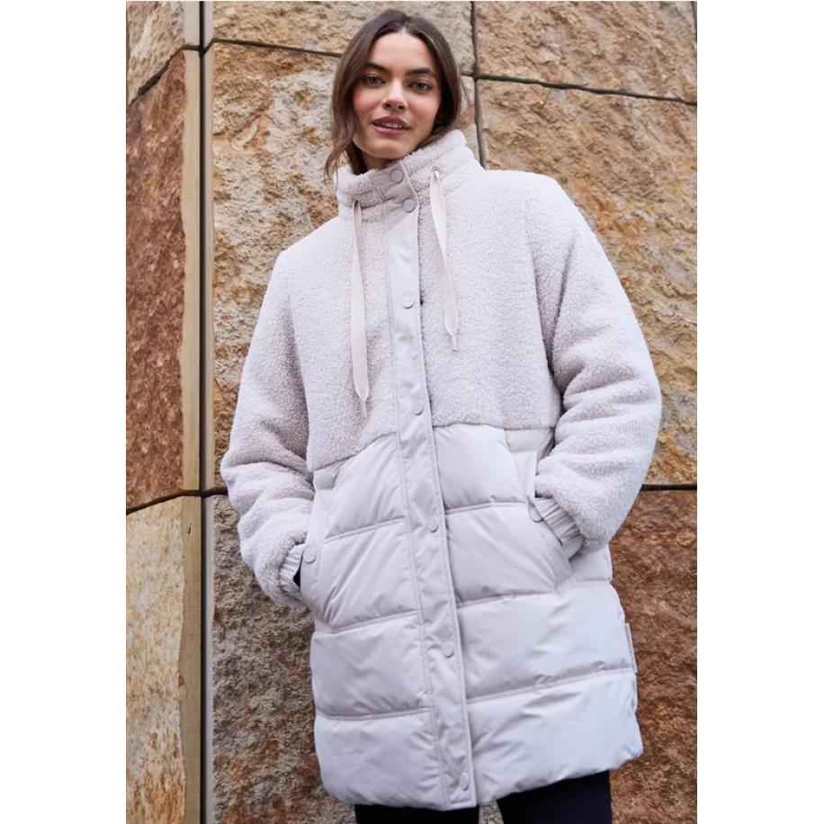 CECIL Teddyjas met structuurmix Wit