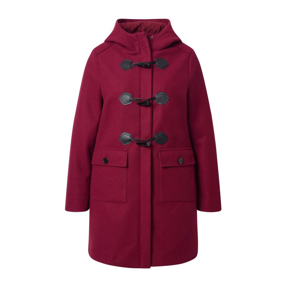 Ulla Popken Ulla Popken Tussenmantel donkerrood -