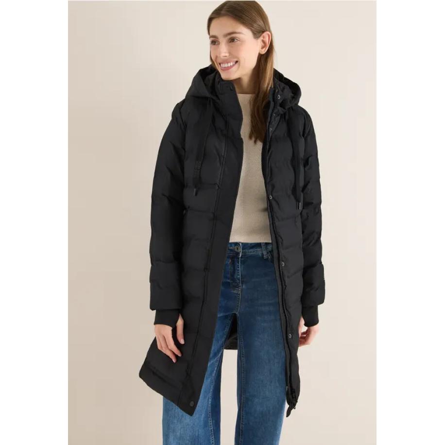 CECIL Jas met naadloos quiltwerk Zwart