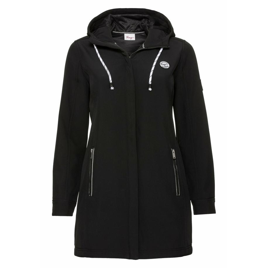 Sheego SHEEGO Tussenmantel zwart / wit -