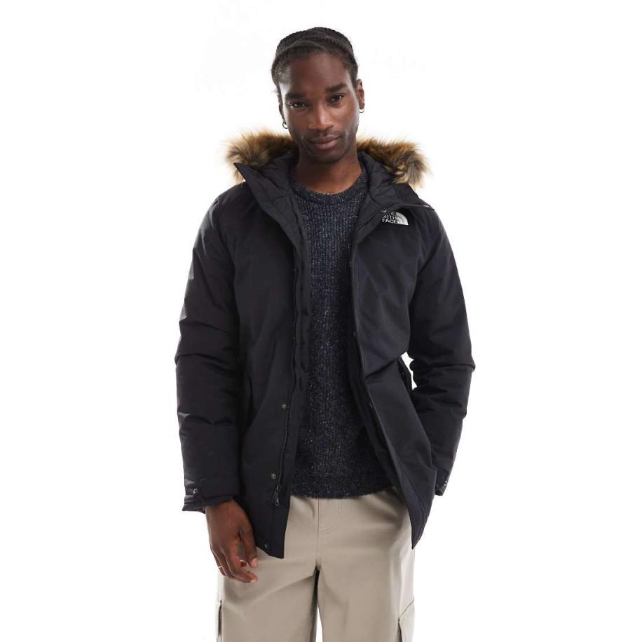 The North Face - Zaneck - Parka met capuchon met imitatiebont in zwart Zwart