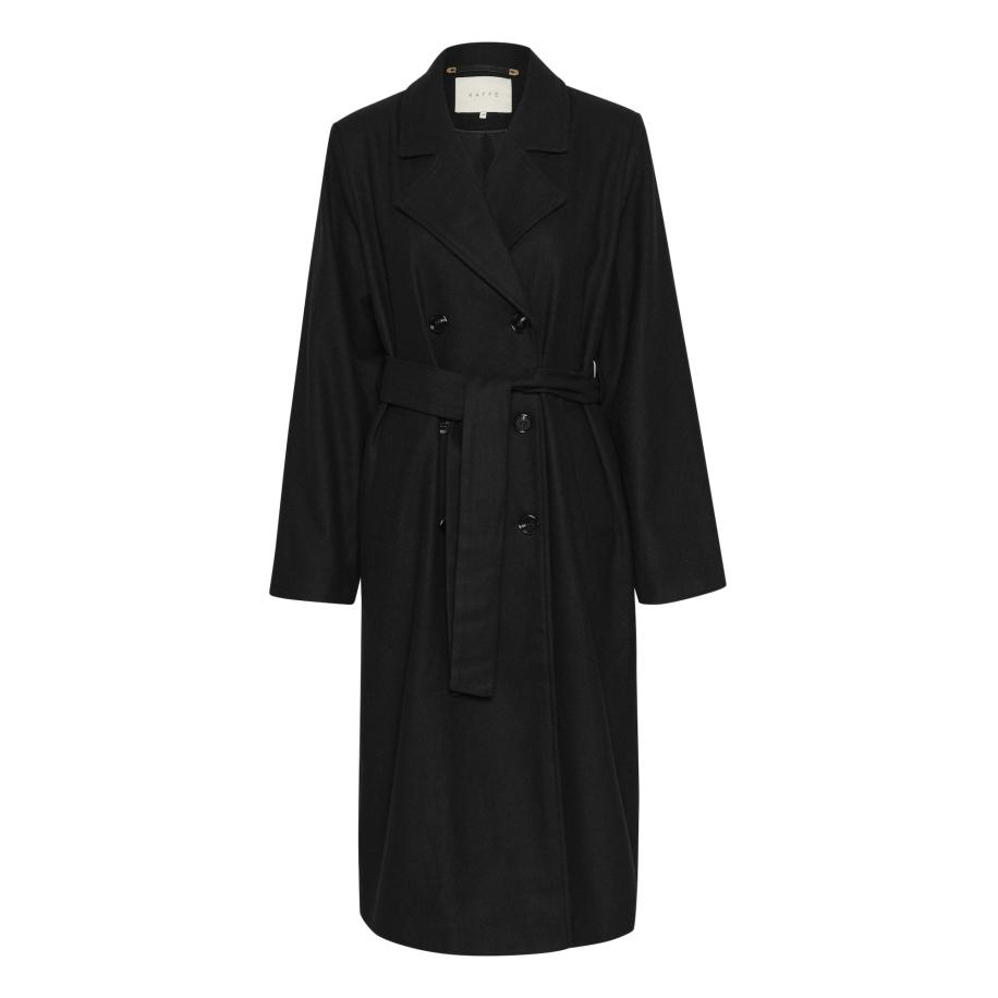 Kaffe Kaffe Tussenmantel Fanny zwart -