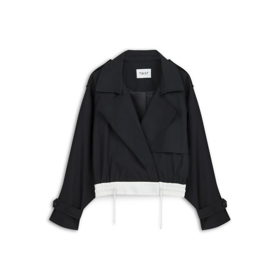 Twist Twist Tussenmantel zwart / wit -