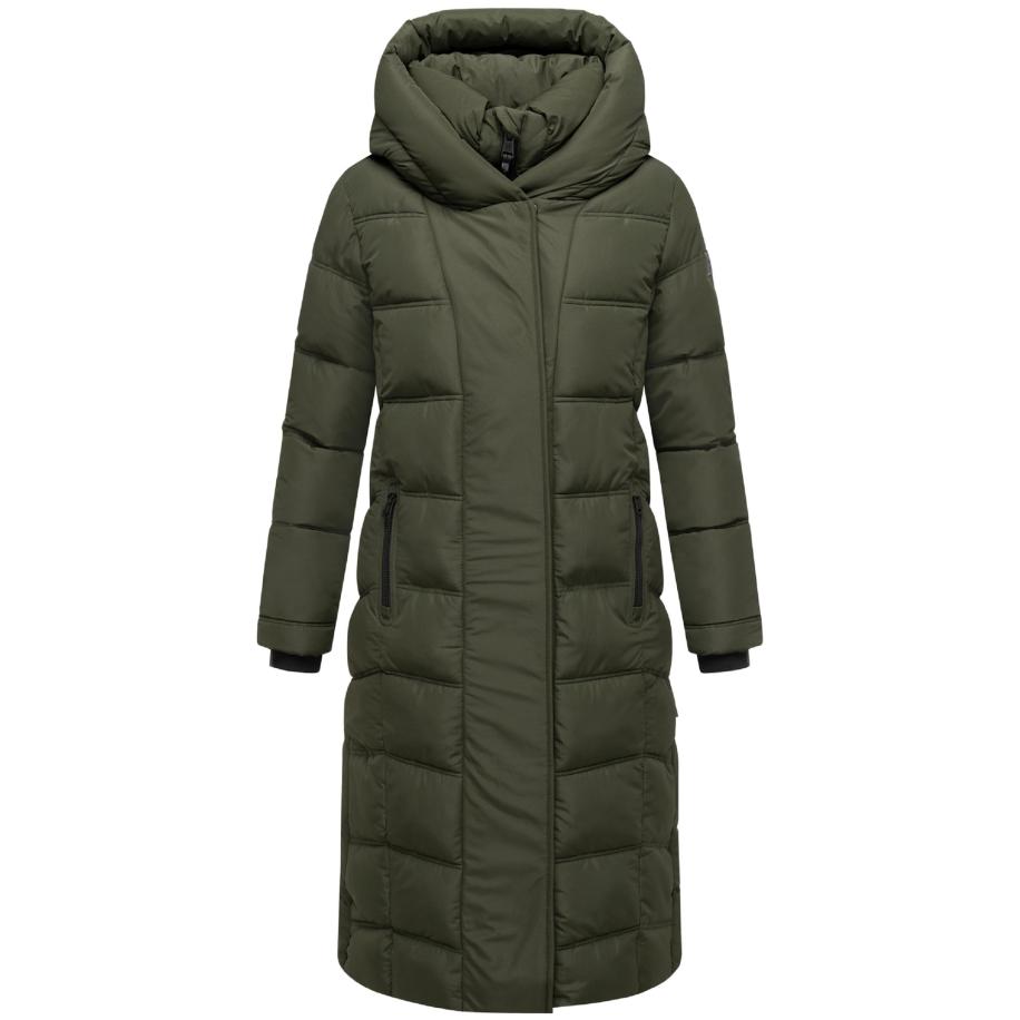 NAVAHOO NAVAHOO Wintermantel Engelsfeder XIV donkergroen -