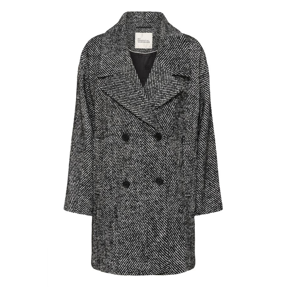 My Essential Wardrobe My Essential Wardrobe Tussenmantel MaggieMW zwart / wit -