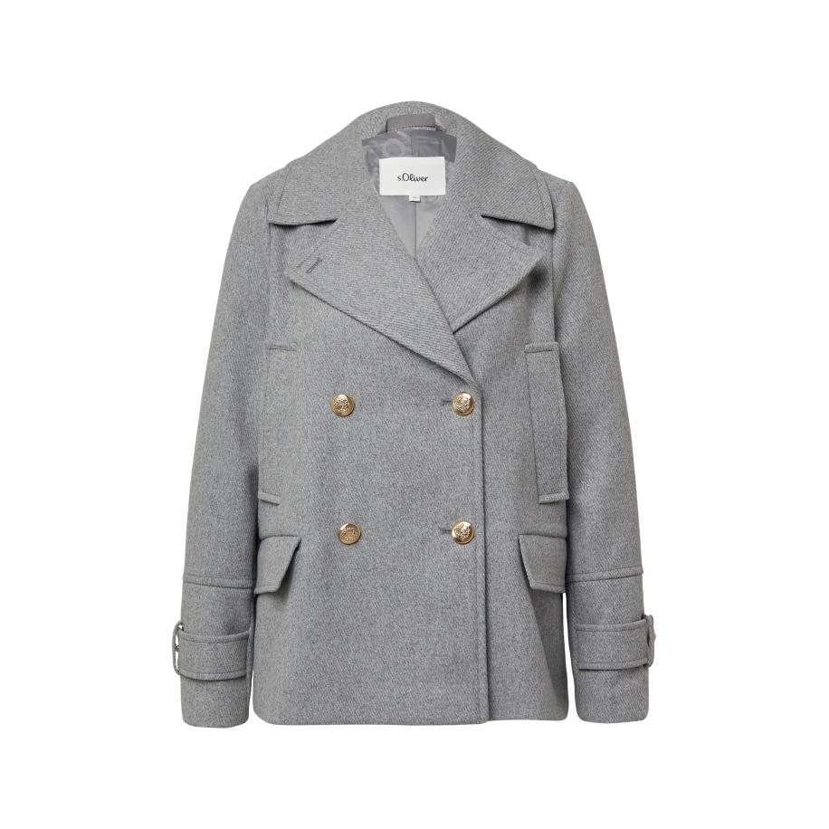 s.Oliver Tussenmantel grijs Grijs