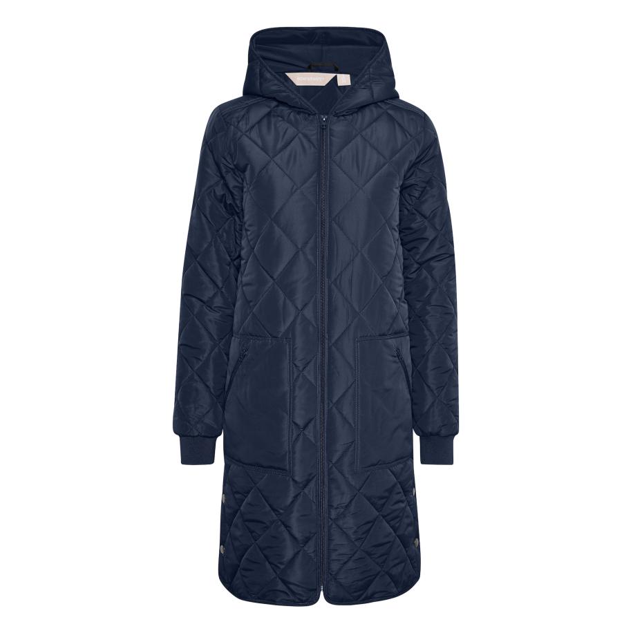 Kaffe Kaffe Wintermantel donkerblauw -