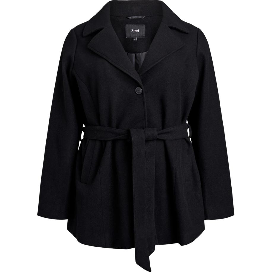 Zizzi Zizzi Tussenmantel Cacallie zwart -