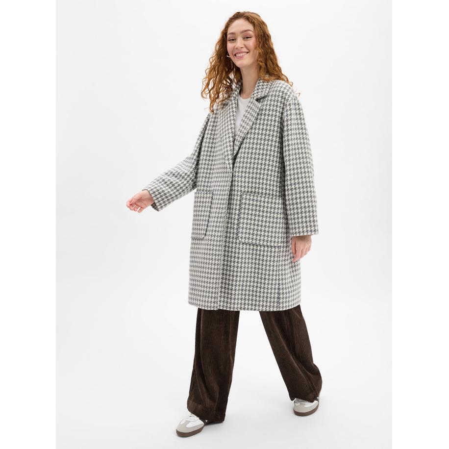 Marie Lund Marie Lund Tussenmantel Hella ecru / antraciet -