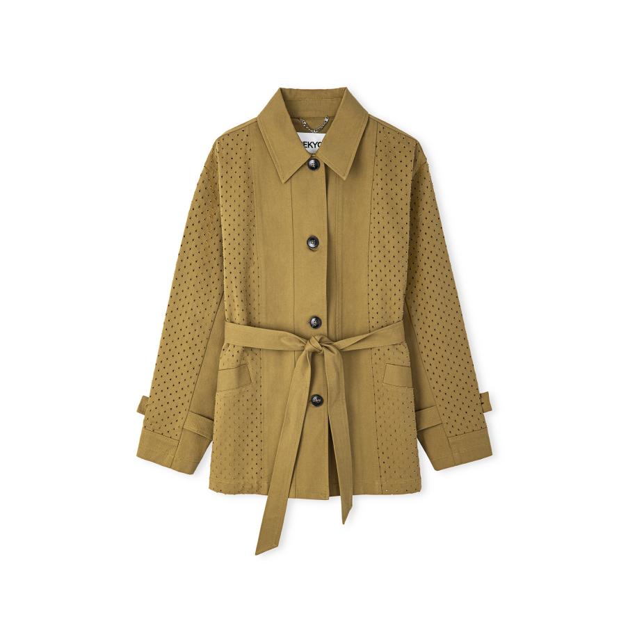 Ipekyol Ipekyol Tussenmantel mosterd -