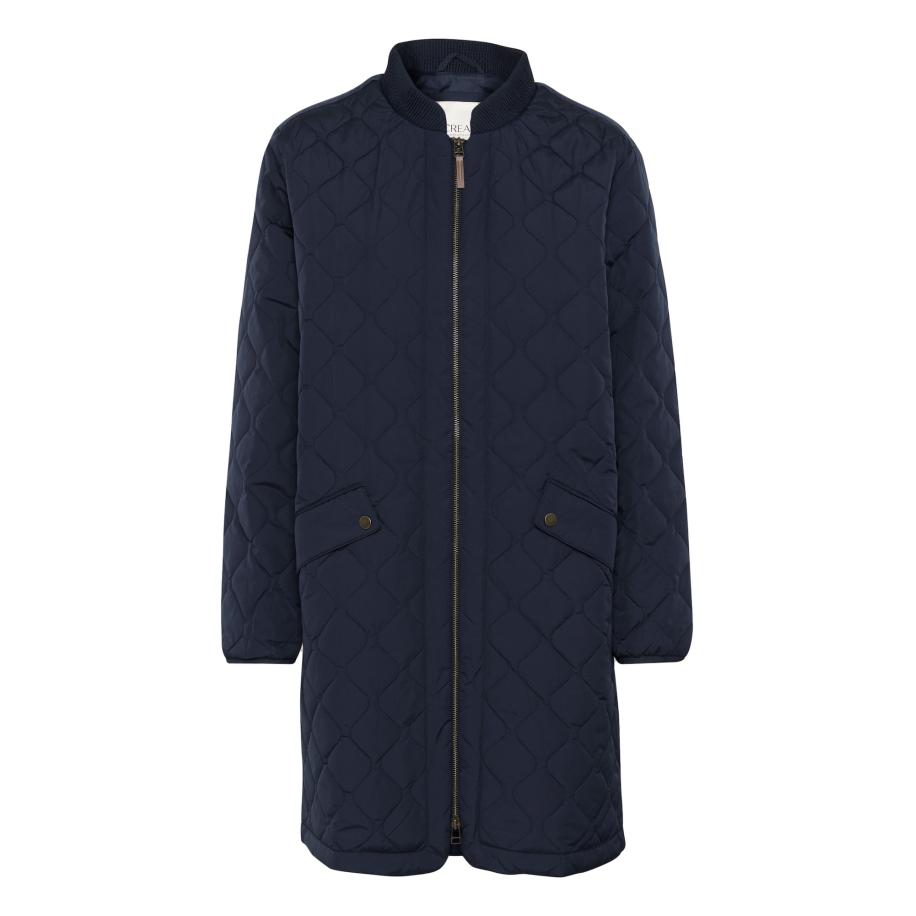 Cream Cream Winterjas Arwen nachtblauw / geel -