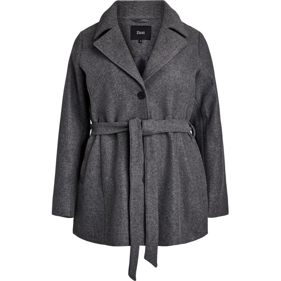 Zizzi Zizzi Tussenmantel Cacallie donkergrijs -