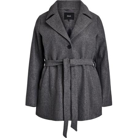 Zizzi Zizzi Tussenmantel Cacallie donkergrijs