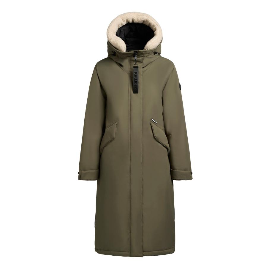 Khujo khujo Wintermantel Agneta olijfgroen -