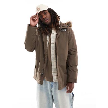 The North Face - Zaneck - Parka met capuchon met imitatiebont in bruin