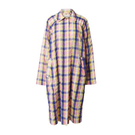 Monki Monki Tussenmantel blauw / geel / rosa / wit