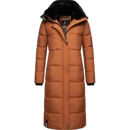 MARIKOO Wintermantel cognac / zwart