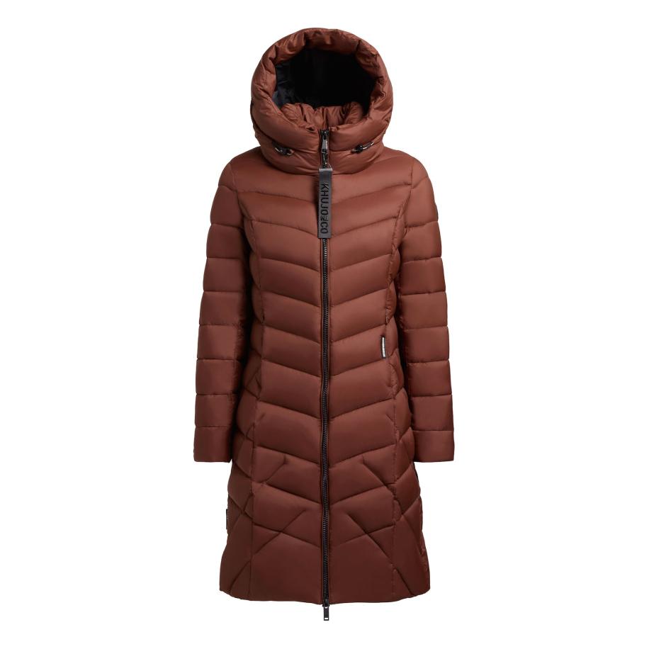 Khujo khujo Wintermantel Odana2 kastanjebruin -