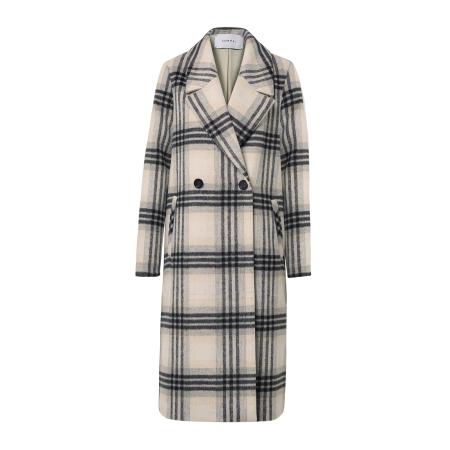 Comma COMMA Tussenmantel ecru / lichtgrijs / zwart