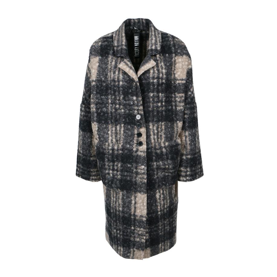 Freaky Nation FREAKY NATION Tussenmantel Check Girl beige / donkerblauw -