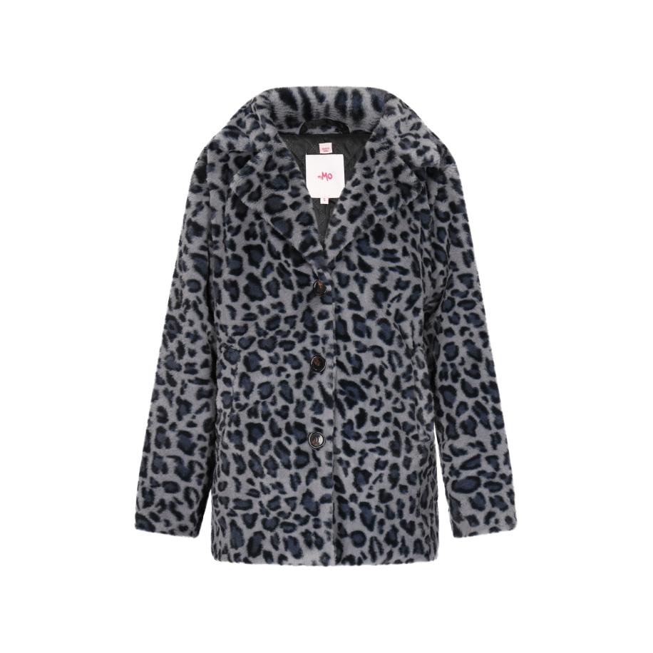 MYMO MYMO Tussenmantel smoky blue / donkergrijs / zwart -