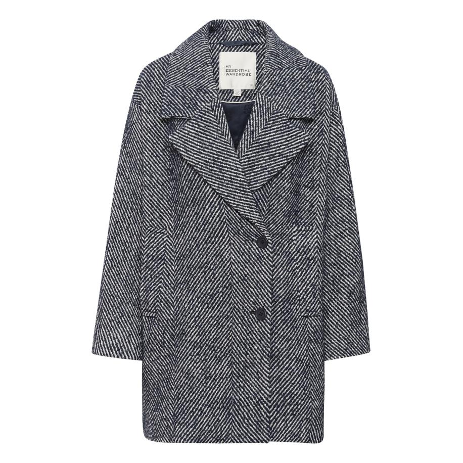 My Essential Wardrobe My Essential Wardrobe Tussenmantel MaggieMW nachtblauw / offwhite -