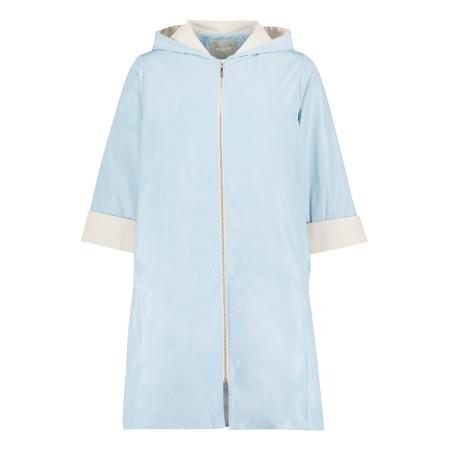 Amber & June Amber & June Tussenmantel taupe / lichtblauw