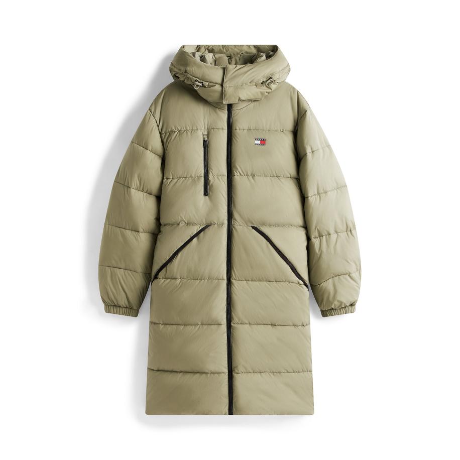 Tommy Jeans Tommy Jeans Winterjas pastelgroen -