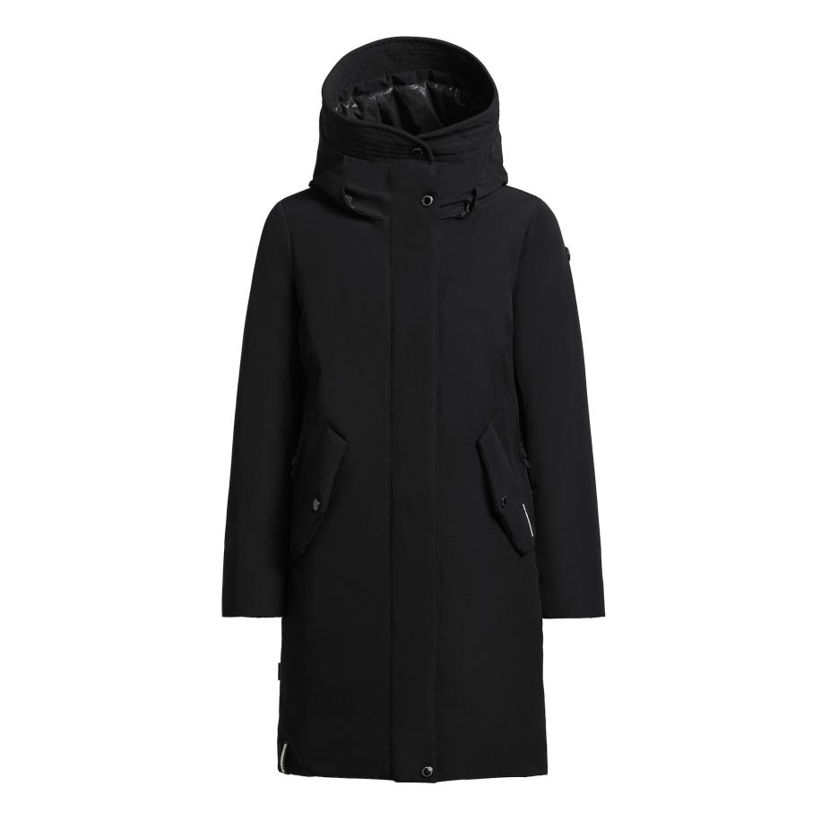 Khujo khujo Wintermantel Webb zwart -