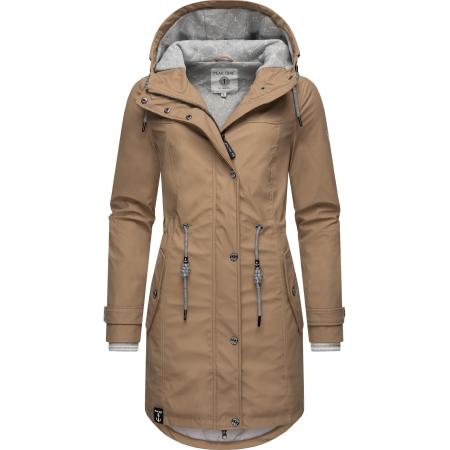 Peak Time Peak Time Functionele mantel L60042 beige / grijs gemêleerd / wit