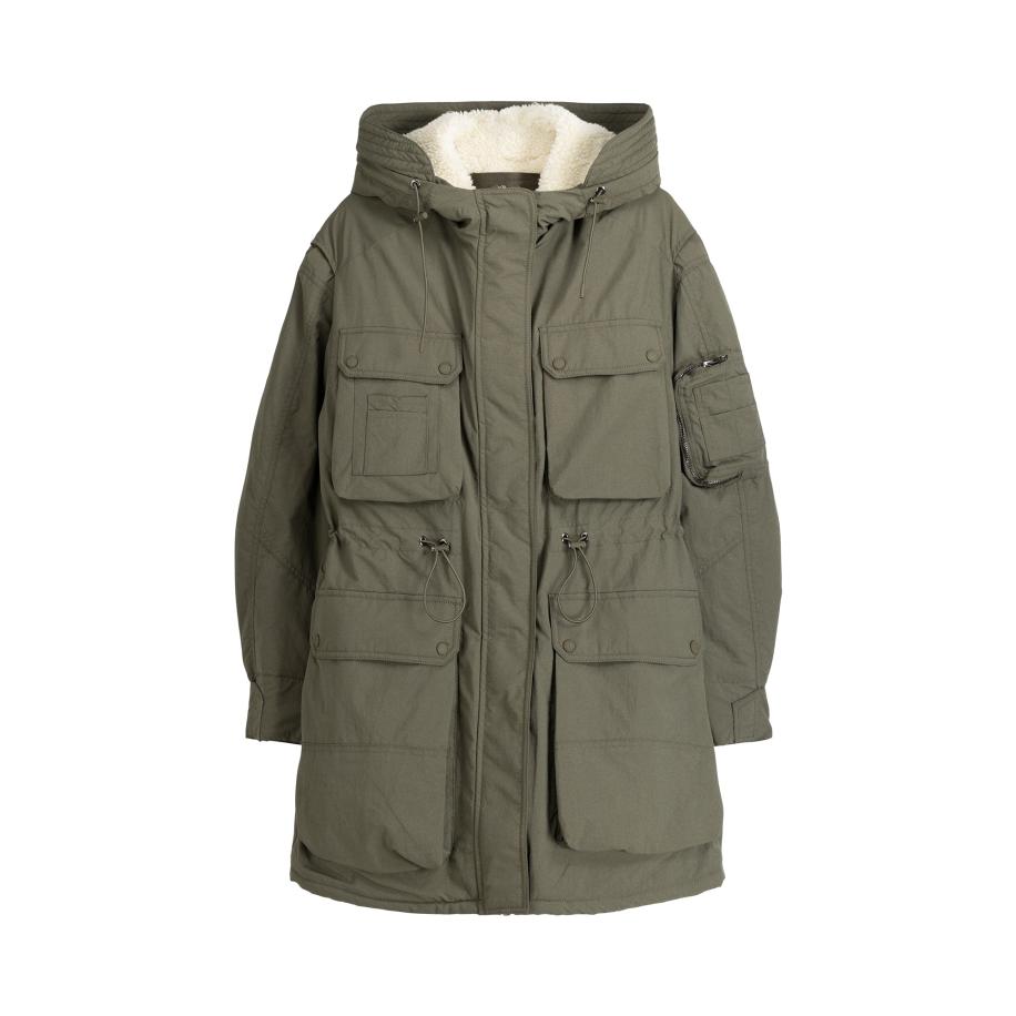 Bershka Bershka Tussenparka kaki / wolwit -