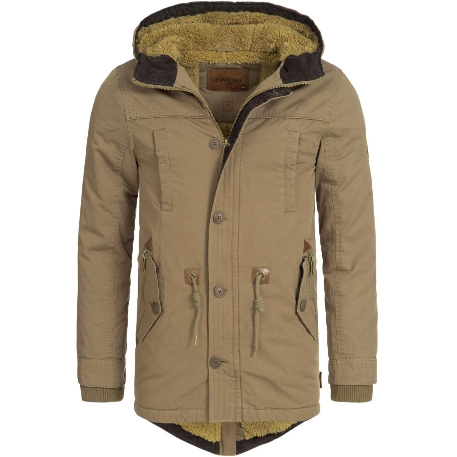INDICODE JEANS INDICODE JEANS Winterparka Barge brokaat / donkerbruin / olijfgroen -