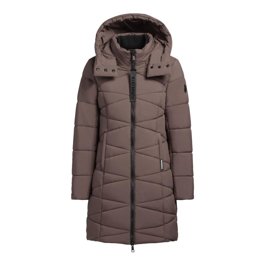 Khujo khujo Wintermantel Fitt3 taupe / zwart -