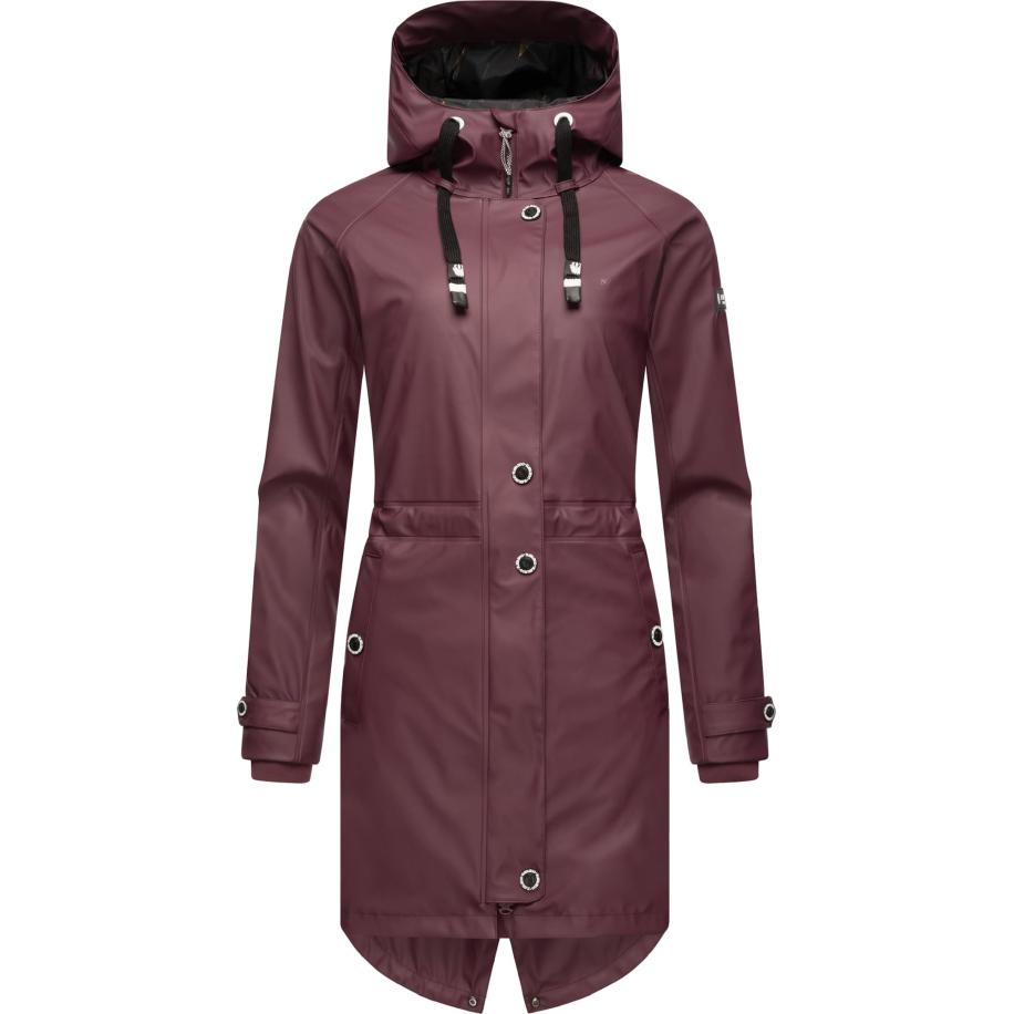 NAVAHOO NAVAHOO Functionele mantel Rainy Flower bourgogne -