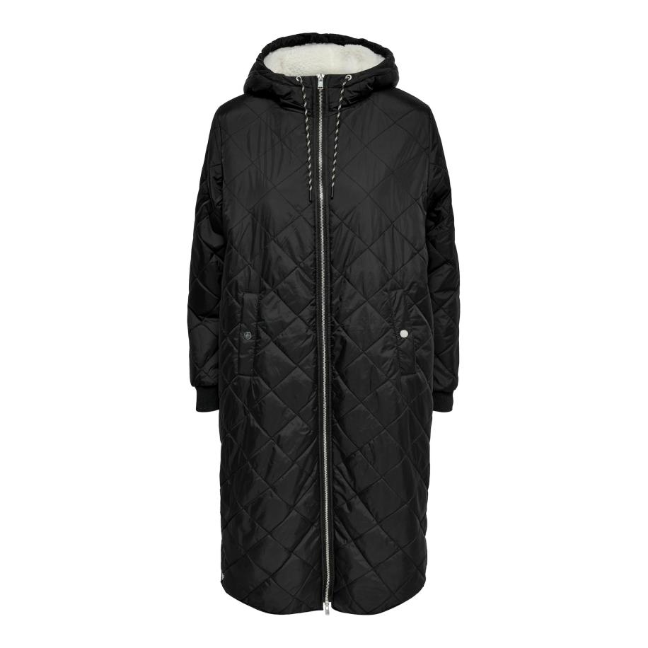 Only ONLY Wintermantel New Sandy zwart -