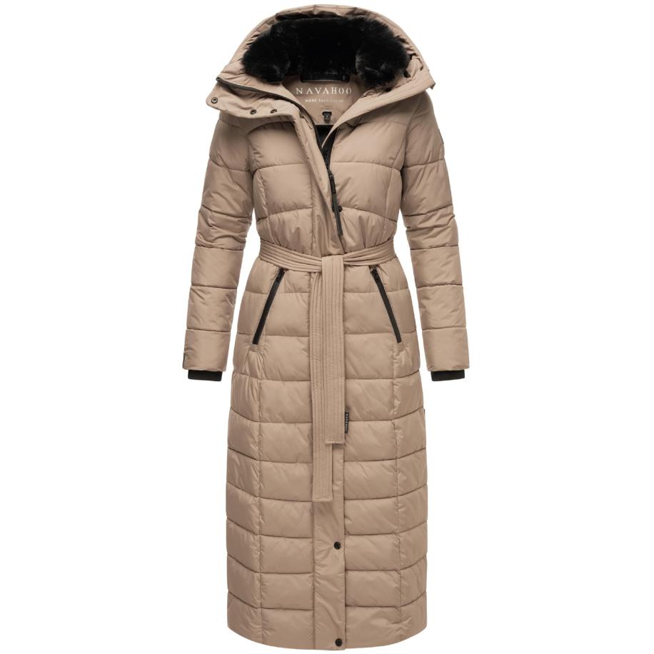 NAVAHOO NAVAHOO Wintermantel Das Teil XIV camel / zwart -