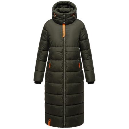 NAVAHOO Wintermantel groen / donkergroen / oranje