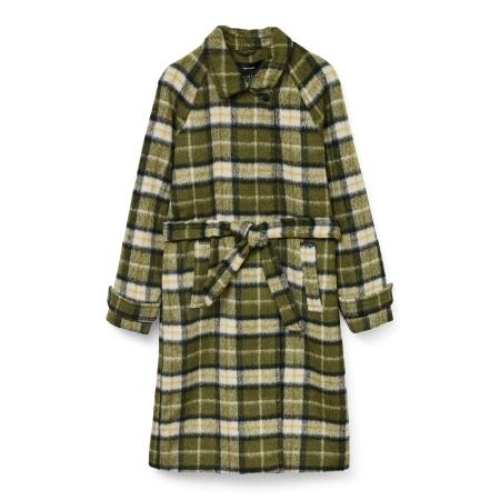 Vero Moda VERO MODA Tussenmantel olijfgroen / zwart / wit